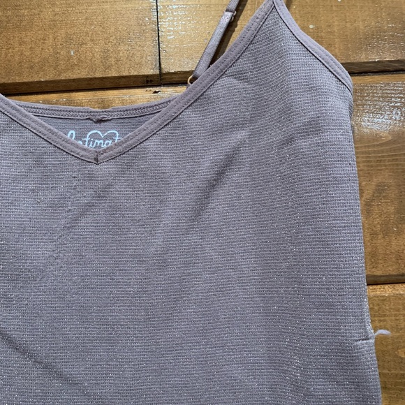 Free People Intimately Brown Purple Sparkle Seamless Slip Dress - Picture 3 of 6